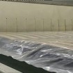 Covering the bed frames with shrink wrap